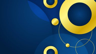 Soyut Mavi ve Altın Arkaplan