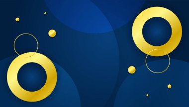 Soyut Mavi ve Altın Arkaplan