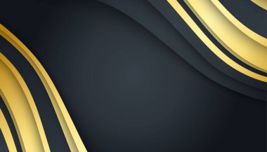 Özet siyah ve altın arkaplan