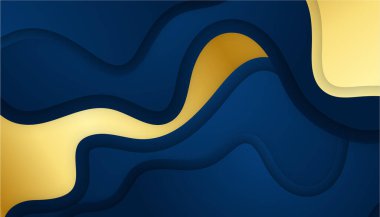 Soyut Mavi ve Altın Arkaplan