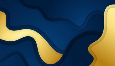 Soyut Mavi ve Altın Arkaplan