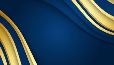 Soyut Mavi ve Altın Arkaplan