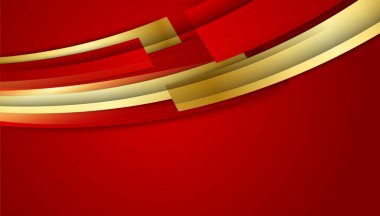 Soyut kırmızı ve altın arkaplan