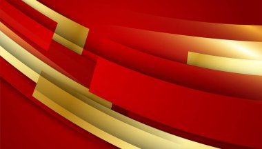 Soyut kırmızı ve altın arkaplan