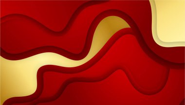 Soyut kırmızı ve altın arkaplan