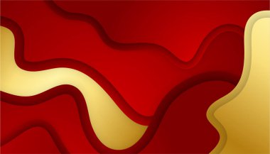 Soyut kırmızı ve altın arkaplan