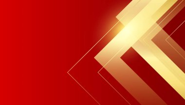 Soyut kırmızı ve altın arkaplan