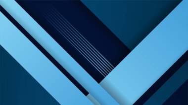 Soyut mavi şekilli arka plan çizgi kare ve modern teknoloji geometrik desenli. Vektör soyut grafik tasarım sancak deseni sunum arkaplan şablonu.