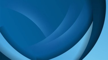 Soyut mavi şekilli arka plan, dalga kağıdı kesim stili ve modern teknoloji geometrik deseni ile şekillenir. Vektör soyut grafik tasarım sancak deseni sunum arkaplan şablonu.