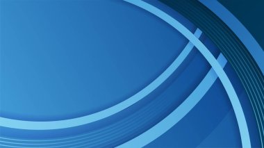 Soyut mavi şekilli arka plan, dalga kağıdı kesim stili ve modern teknoloji geometrik deseni ile şekillenir. Vektör soyut grafik tasarım sancak deseni sunum arkaplan şablonu.