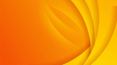 Posterler, afişler, iniş sayfası konsepti imajı için geometrik yaratıcı ve asgari gradyan kavramlara sahip soyut turuncu ve sarı arkaplan.