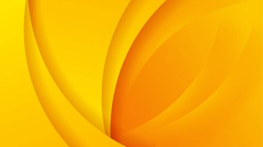 Posterler, afişler, iniş sayfası konsepti imajı için geometrik yaratıcı ve asgari gradyan kavramlara sahip soyut turuncu ve sarı arkaplan.