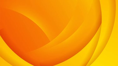 Posterler, afişler, iniş sayfası konsepti imajı için geometrik yaratıcı ve asgari gradyan kavramlara sahip soyut turuncu ve sarı arkaplan.