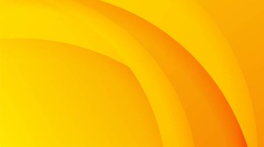 Posterler, afişler, iniş sayfası konsepti imajı için geometrik yaratıcı ve asgari gradyan kavramlara sahip soyut turuncu ve sarı arkaplan.