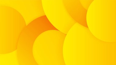 Posterler, afişler, iniş sayfası konsepti imajı için geometrik yaratıcı ve asgari gradyan kavramlara sahip soyut turuncu ve sarı arkaplan.