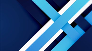 Basit ve modern teknoloji geometrik desenli soyut mavi şekiller. Vektör soyut grafik tasarım sancak deseni sunum arkaplan şablonu.