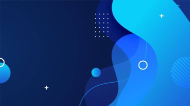 Basit ve modern teknoloji geometrik desenli soyut mavi şekiller. Vektör soyut grafik tasarım sancak deseni sunum arkaplan şablonu.