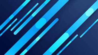 Çizgi teknolojisi geometrik şekilli soyut koyu mavi arkaplan. Vektör illüstrasyonu