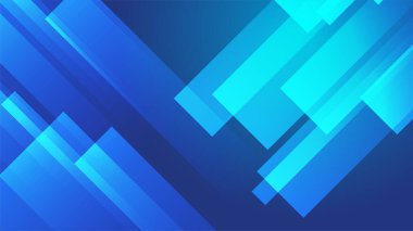 Teknolojik geometrik şekilli soyut koyu mavi arka plan. Vektör illüstrasyonu