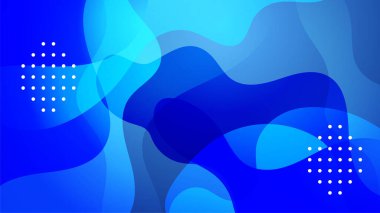 Geometrik şekilli soyut koyu mavi arkaplan. Vektör illüstrasyonu