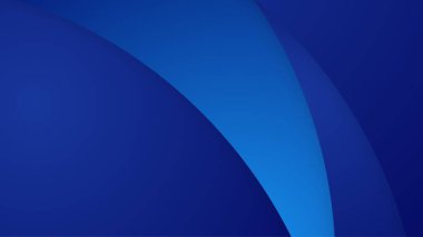 Dalga kağıdı kesim stili geometrik şekilli soyut koyu mavi arkaplan. Vektör illüstrasyonu