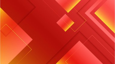 Modern gradyan kırmızı turuncu soyut tasarım arka plan. Kırmızı geometrik şekiller arka plan geometrisi parlaklığı ve katman elemanı iş, şirket, kurum, parti, festival, seminer ve görüşmeler için uygundur.