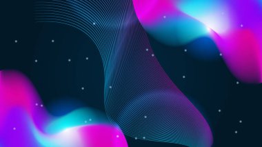 güzel soyut dalga teknolojisi arka planı mavi ışık dijital efekti kurumsal konsepti