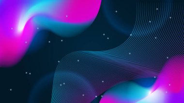 güzel soyut dalga teknolojisi arka planı mavi ışık dijital efekti kurumsal konsepti