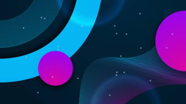 Geometrik yapısı olan mavi pembe ve mor teknoloji. Basit fütüristik şekilli, temiz ve minimal bir tasarım. Görüntü soyut fütüristik elektronik devre teknolojisi arka planı