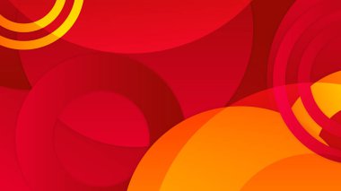 Kırmızı turuncu arka plan. Sunum tasarımı için soyut arkaplan geometri parlaklığı ve katman element vektörü. İş dünyası, şirket, kurum, parti, şenlik, seminer ve görüşmeler için uygun.