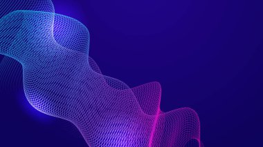 güzel soyut dalga teknolojisi arka planı mavi ışık dijital efekti kurumsal konsepti