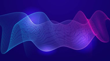güzel soyut dalga teknolojisi arka planı mavi ışık dijital efekti kurumsal konsepti