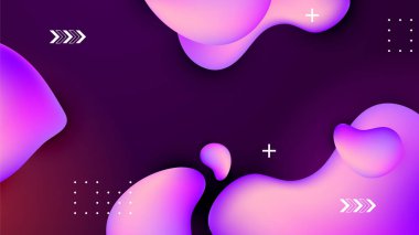 Gradyan şekilleri ve parçacık bulanıklığı olan soyut fütürist arkaplan. Soyut teknoloji geçmişi. Mavi ışık dijital efektli soyut dalga teknolojisi arka planı