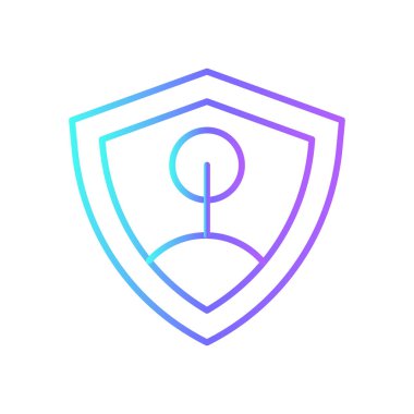 Mavi duoton tarzı ekoloji ikonu. çevre, doğa, organik, çevresel, doğal, kirlilik, bakım. Vektör illüstrasyonu