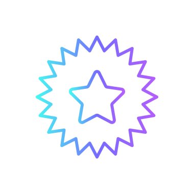 Mavi duoton tarzında bir alışveriş ikonu önerildi. Kalite, memnuniyet, onay, seçim, geri bildirim, tavsiye, müşteri. Vektör illüstrasyonu