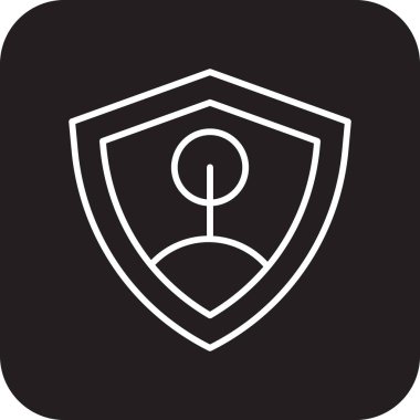 Çevre koruma ekolojisi simgesi, siyah doldurulmuş çizgi tarzı. çevre, doğa, organik, çevresel, doğal, kirlilik, bakım. Vektör illüstrasyonu