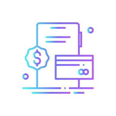 Mobil Ödeme Alışveriş ikonu mavi duoton tarzında. Para, ödeme, kredi, bankacılık, finans, internet, ödeme. Vektör illüstrasyonu