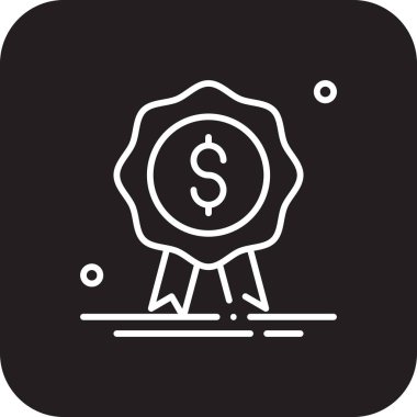 Satış ikonu, siyah doldurulmuş çizgi tarzı. Etiket, satın al, indirim, teklif, fiyat, anlaşma, dolar. Vektör illüstrasyonu