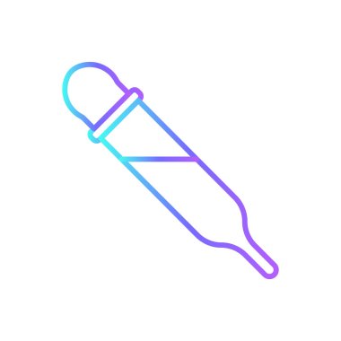 Mavi duoton stili Dropper Science ikonu. İlaç, şişe, ilaç, göz damlası, test, kimya, pipet. Vektör illüstrasyonu