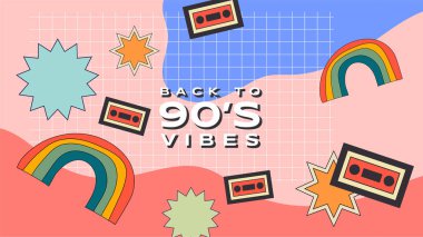 Vektör el, 90 'ın geçmişinin nostaljisini çizdi