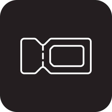 Siyah doldurulmuş çizgi tarzı olan bir alışveriş ikonu. Kupon, indirim, hediye, hediye, terfi, ikramiye, indirim. Vektör illüstrasyonu