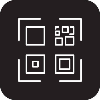 Siyah satırlı Qr kod alışveriş simgesi. Telefon, tarama, cep telefonu, akıllı telefon, bilgi, kimlik, veri. Vektör illüstrasyonu