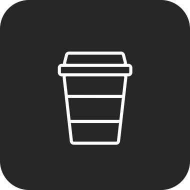 Kahve Buluşma ikonu, siyah doldurulmuş çizgi tarzı. Bardak, espresso, içecek, sıcak bardak, kapuçino, mola. Vektör illüstrasyonu