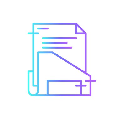 Dosya Dizini Buluşma simgesi mavi duoton biçiminde. belge, kağıt, organize, arşiv, portföy, veri, depolama. Vektör illüstrasyonu