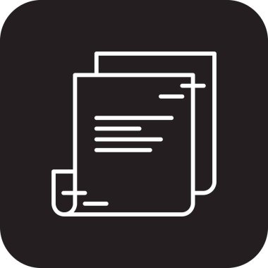 Siyah doldurulmuş satır biçimli Belge Buluşma simgesi. Kağıt, sayfa, not, form, sözleşme, mesaj, anlaşma. Vektör illüstrasyonu