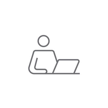 Kriz Danışmanı Kriz yönetimi simgesi ve siyah taslak tarzı. kişi, hizmet, durgunluk, problem, çözüm, depresyon, danışmanlık. Vektör illüstrasyonu