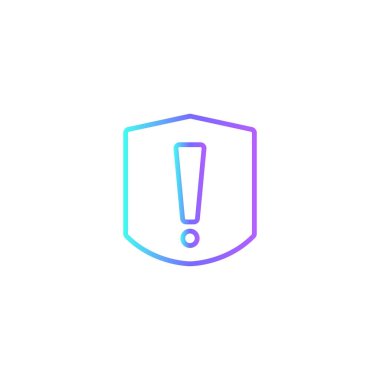 Mavi duoton tarzında önleme kriz yönetimi simgesi. Risk, önleme, analiz, acil durum, kontrol, sorun, güvenli. Vektör illüstrasyonu