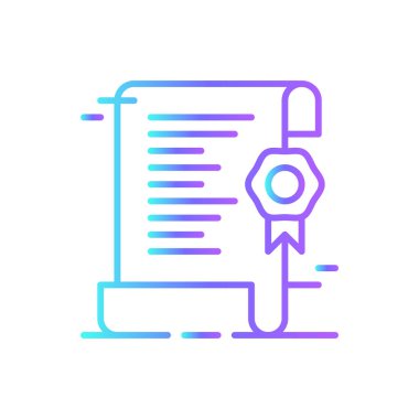 Mavi duoton stili kriz yönetim ikonunu duyurun. Mesaj, anons, uyarı, medya, iletişim, konsept, reklam. Vektör illüstrasyonu