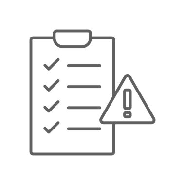 Planlama Kriz Yönetimi simgesi, siyah ana hatlı. Strateji, takım, hedef, süreç, hedef, çözüm, program. Vektör illüstrasyonu