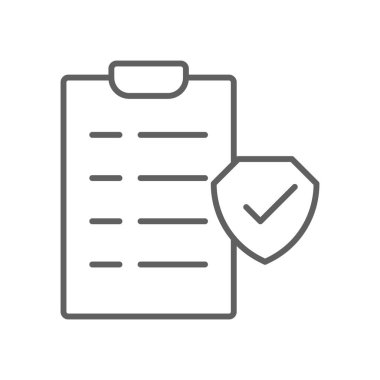 Siyah ana hatlı önleme kriz yönetim simgesi. analiz, strateji, çözüm, değerlendirme, plan, sistem, tanımlama. Vektör illüstrasyonu